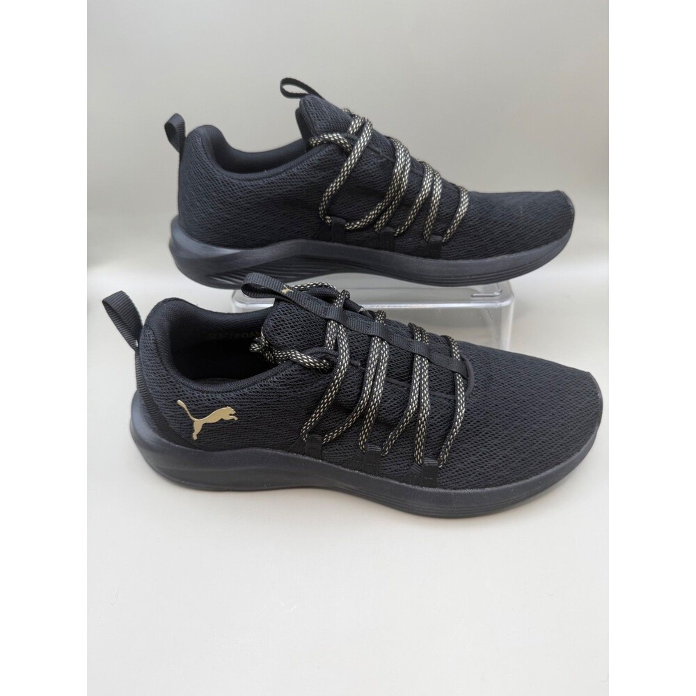 Puma Prowl Alt Knit Mesh Womens Black/Metallic Gold Soft Foam Sneakers Size 7